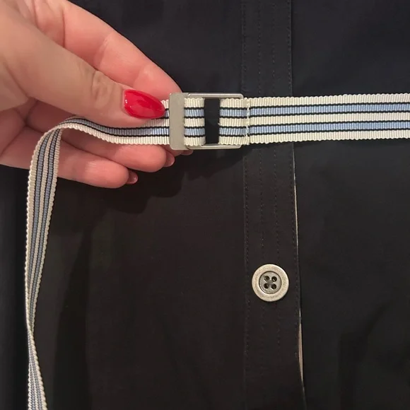 LOFT Belted Shirt Dress Size 0 Petite - Picture 5 of 6